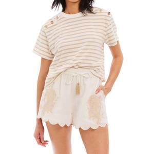 NEW ALLISON NEW YORK stripe brooklyn tee in sand
